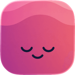 The FoggyBrain app icon: a calm face resting under soft pink waves